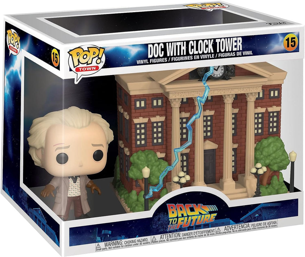 Action Figures Funko Pop Ritorno al Futuro Doc con Torre dell'Orologio