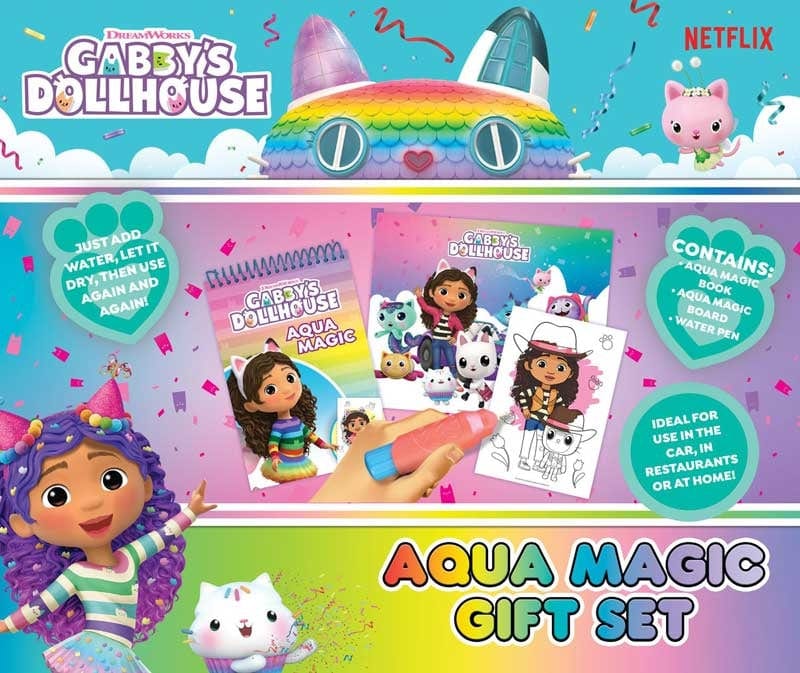 Colora e Decora Gabby La Casa delle Bambole Aqua Magic, Penna Speciale che Colora con Acqua Gabby La Casa delle Bambole Aqua Magic, Penna Speciale