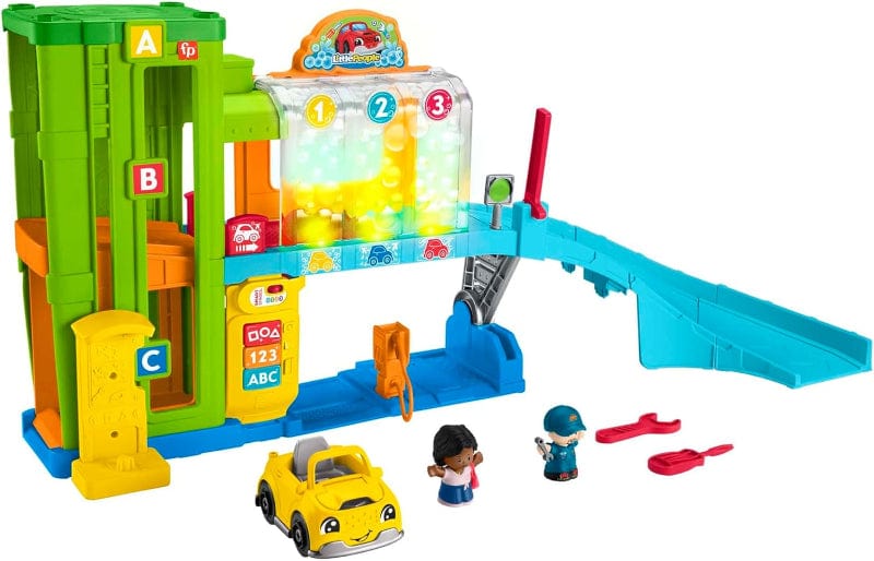 Fisher Price - Little People Garage Interattivo con Autolavaggio Fisher Price - Little People Garage Interattivo con Autolavaggio
