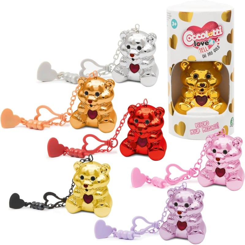 Collezionabili Nuovi Coccolotti Love & Tell Oh My Gold, Orsetti che registrano in Colorazioni Metal Nuovi Coccolotti Love & Tell Oh My Gold, Orsetti che registrano in Colorazioni Metal