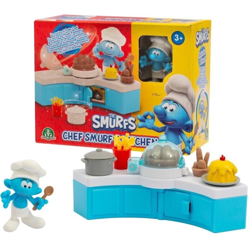 Action Figures Giochi Preziosi- I Puffi mini Playset con Puffo Chef