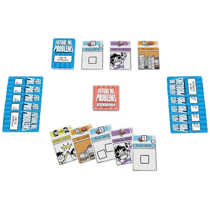 Giochi di società Future Me Problems gioco di carte per serate in compagnia