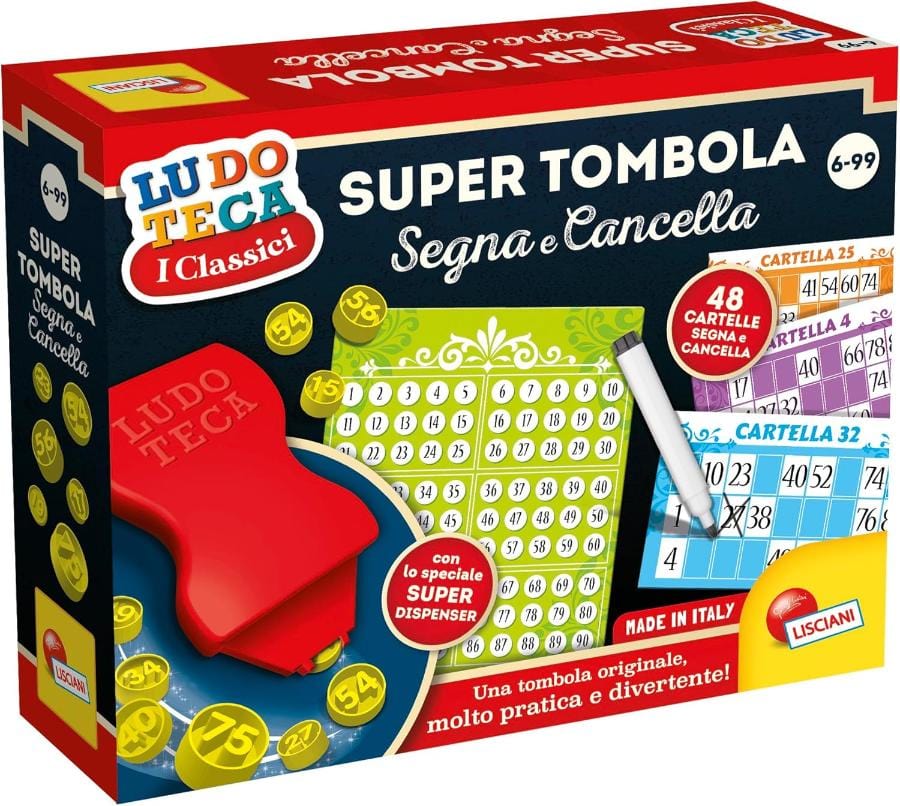 Giochi di società Tombola Segna e Cancella con 48 Cartelle - Lisciani Tombola Segna e Cancella con 48 Cartelle - Lisciani