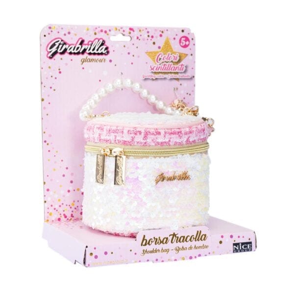 Zaini Girabrilla Borsetta fashion con paillettes reversibili e Perle
