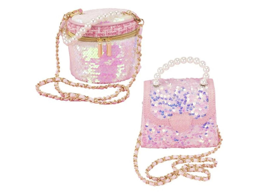 Zaini Girabrilla Borsetta fashion con paillettes reversibili e Perle