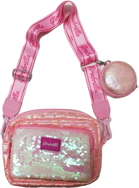 Zaini Girabrilla Puffer Borsa Pochette con Paillettes cambia colore