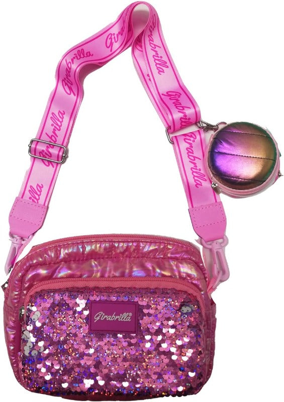 Zaini Girabrilla Puffer Borsa Pochette con Paillettes cambia colore