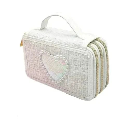 Girabrilla Astuccio Tweed 3 Zip, Portacolori Scuola Glamour Nice
