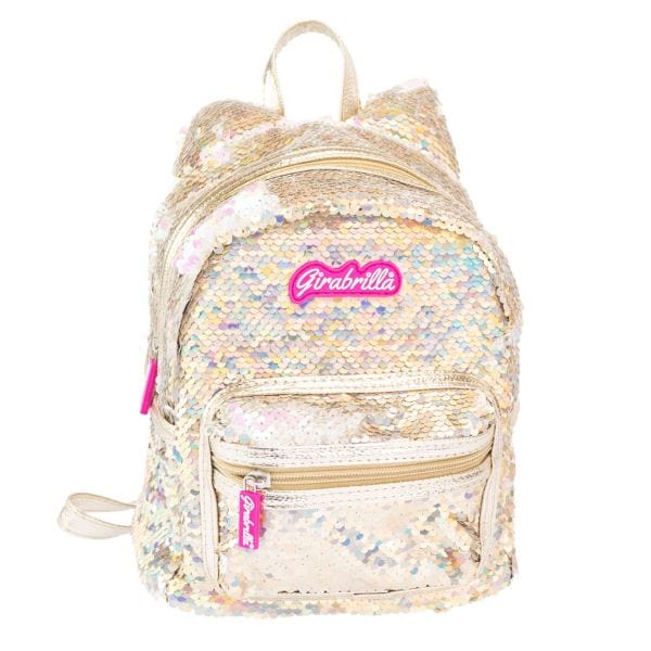 Make Up Bambini Zaino Girabrilla Gattino, Zainetto Kitty con Paillettes Reversibili