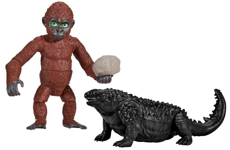 Action Figures Godzilla x Kong il Nuovo Impero, Soku e Doug personaggi da 8cm