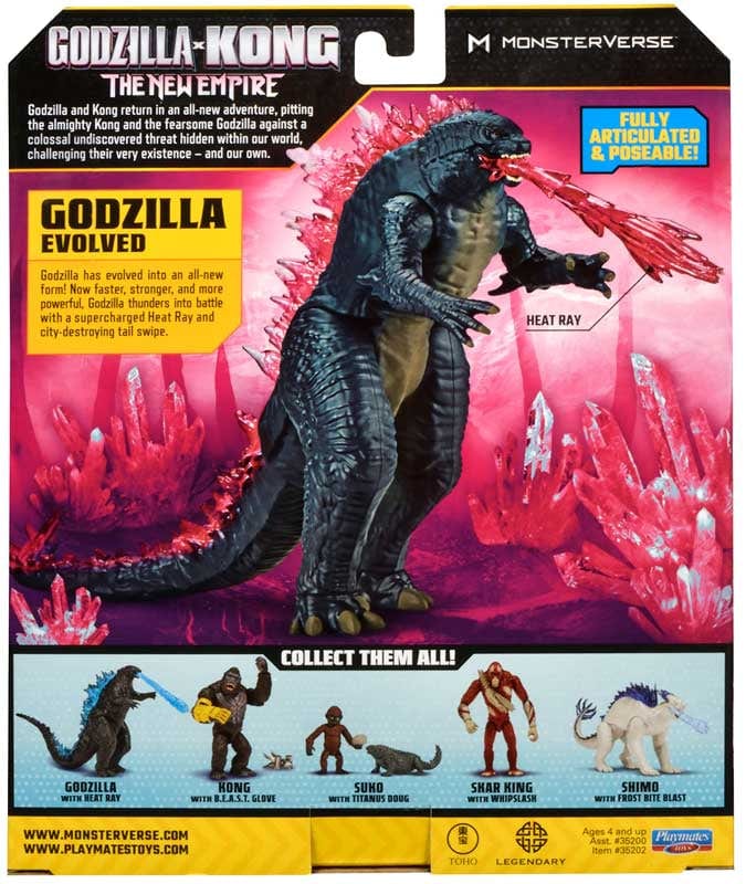 Action Figures Godzilla x Kong il Nuovo Impero, Godzilla Evoluzione da 15cm
