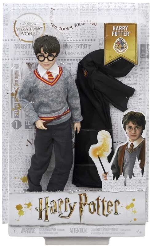 Bambole Harry Potter personaggio 30cm con Uniforme di Hogwarts e Bacchetta Magica