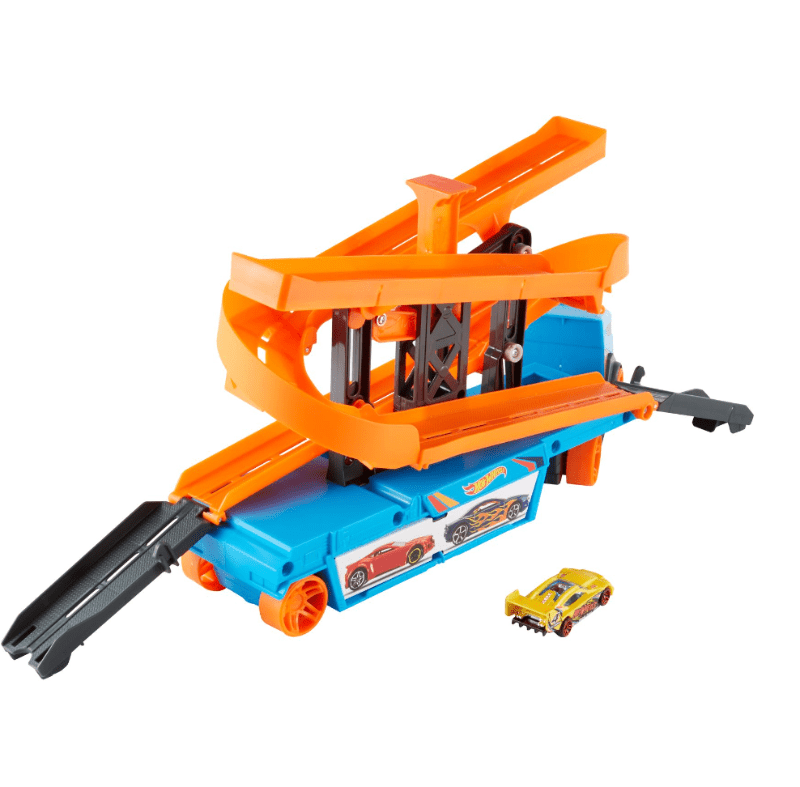 macchinine Hot Wheels Camion Trasportatore con Veicolo, Playset Solleva e Lancia GNM62 Hot Wheels Monster Truck Mover - Trasportatore con