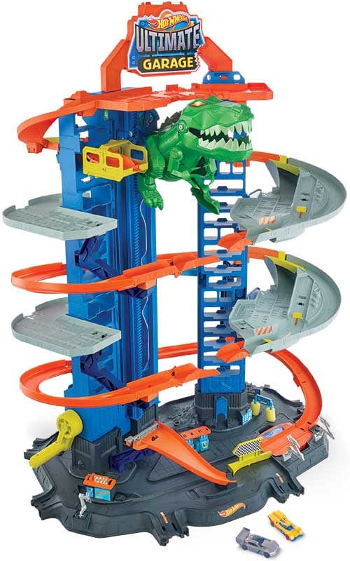 macchinine Hot Wheels City, Mega Garage T-Rex