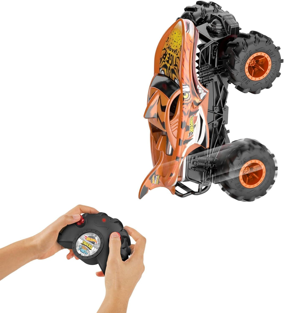 Giocattoli telecomandati Hot Wheels Monster Trucks Tiger Shark 1:24