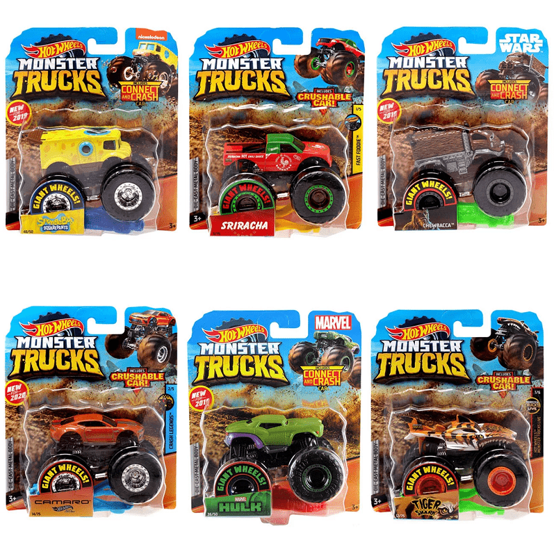 Hot Wheels Monster Truck scala 1:64, Veicoli in Assortimento – The