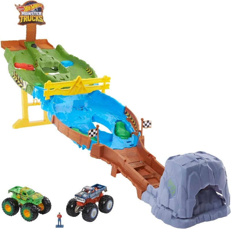 macchinine Hot Wheels Torneo dei Titani Playset con Monster Truck Bigfoot e Gunkster Hot Wheels Torneo dei Titani Playset con Monster Truck 