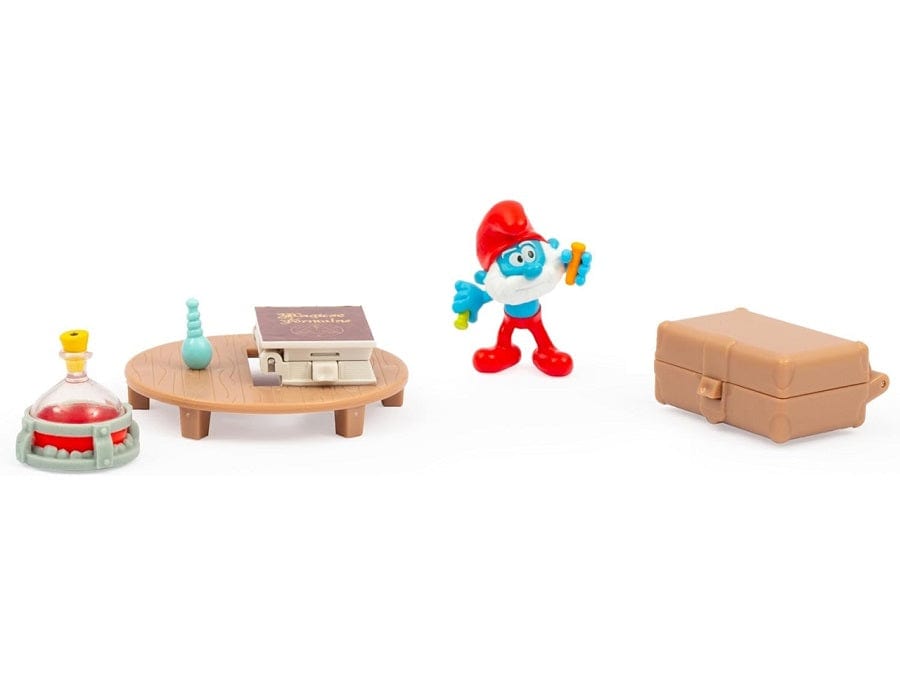 Giochi Preziosi- I Puffi mini playset Il Laboratorio di Magia Grande Puffo