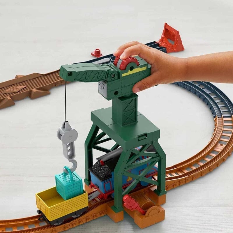 Treni e set di treni giocattolo Il Trenino Thomas pista Motorizzata Cranky la Gru di Carico