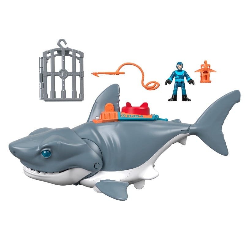 Bambole, playset e giocattoli Imaginext Squalo Mega Morso con Personaggio Subacqueo