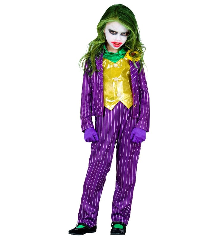 Costume Carnevale Costume Joker Bambina Taglie da 5 a 13 Anni Costume Joker Bambina Taglie da 5 a 13 Anni