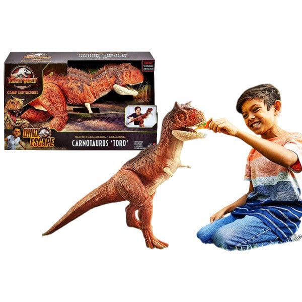 dinosauri Dinosauro Gigante Jurassic World, Carnotauro Super Colossale - MTTHBY86 Dinosauro Gigante Jurassic World, Velociraptor Blu
