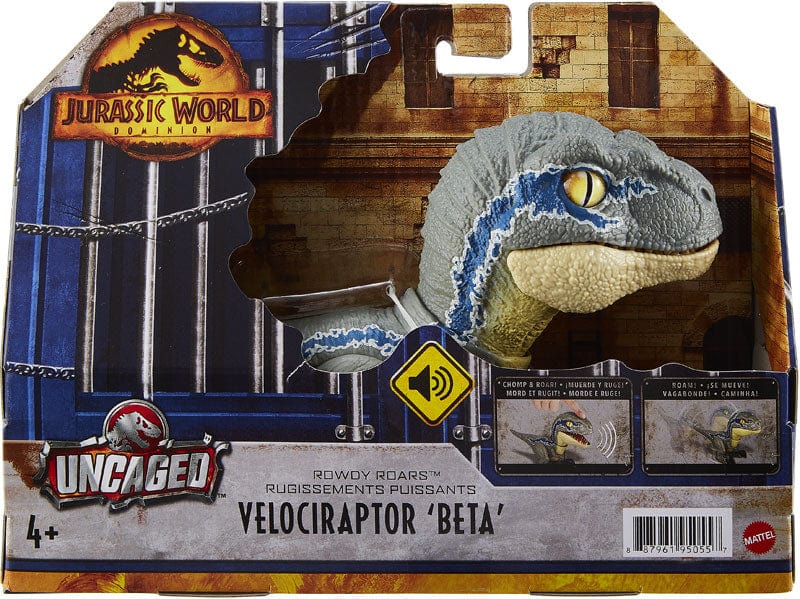 dinosauri Jurassic World Dinosauro Velociraptor Beta Snodato, GWY55 Dinosauri Jurassic World, Attacco Ruggente - HDX17 - The Toys Store