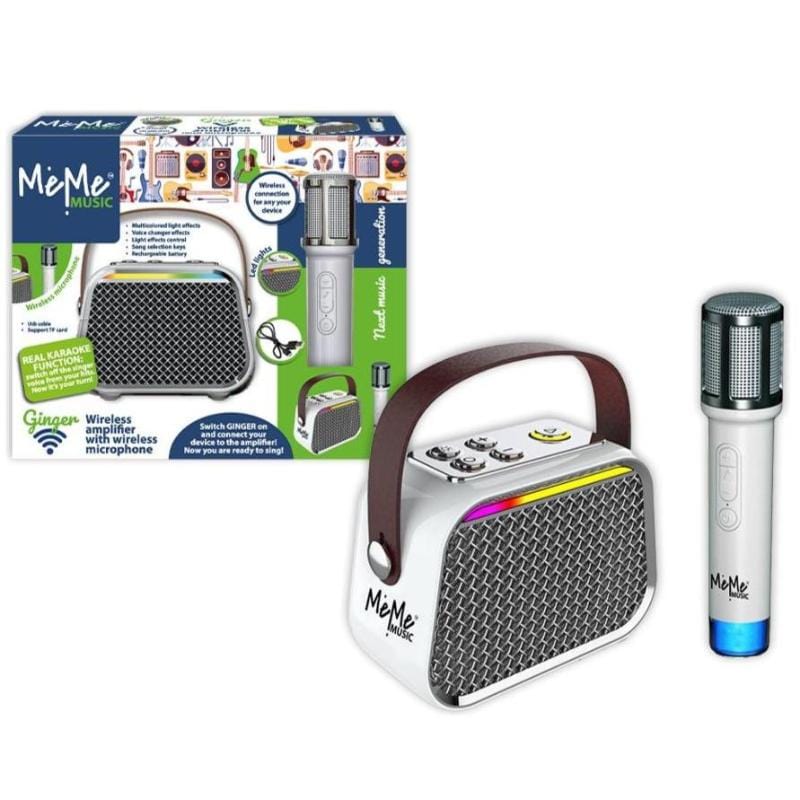 strumenti musicali Karaoke Wireless include Altoparlante e Microfono Vintage - MeMe Music