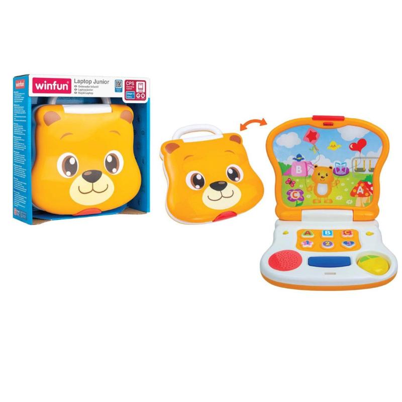 Giocattoli Infanzia Laptop Junior Orsetto Parlante + 12 Mesi