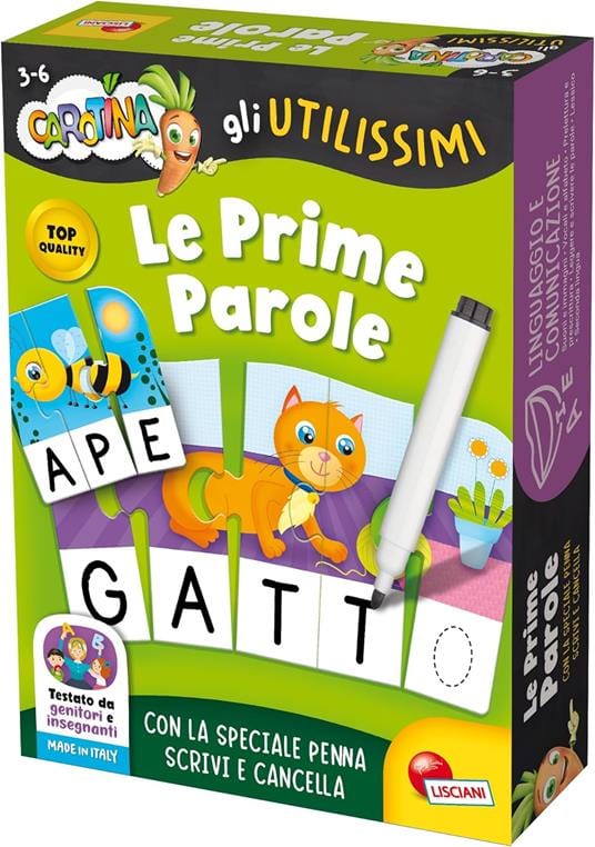 Giocattoli educativi Lisciani Carotina, Gli Utilissimi - LE PRIME PAROLE