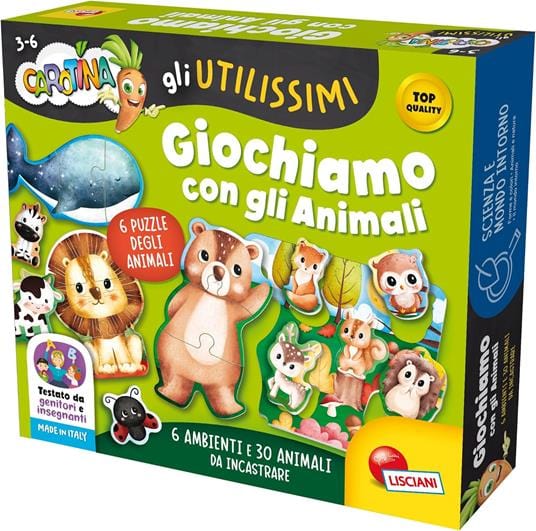 Giocattoli educativi Lisciani Carotina, Gli Utilissimi - Giochiamo con gli Animali