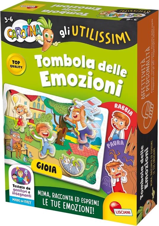 Giocattoli educativi Lisciani Carotina, Gli Utilissimi - Tombola delle Emozioni