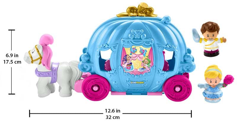 Bambole Disney Princess - La Carrozza del Ballo di Cenerentola, playset 2 in 1 da carrozza a sala con personaggi Cenerentola e Principe Disney Princess - La Carrozza del Ballo di Cenerentola, playset 2 in 1 