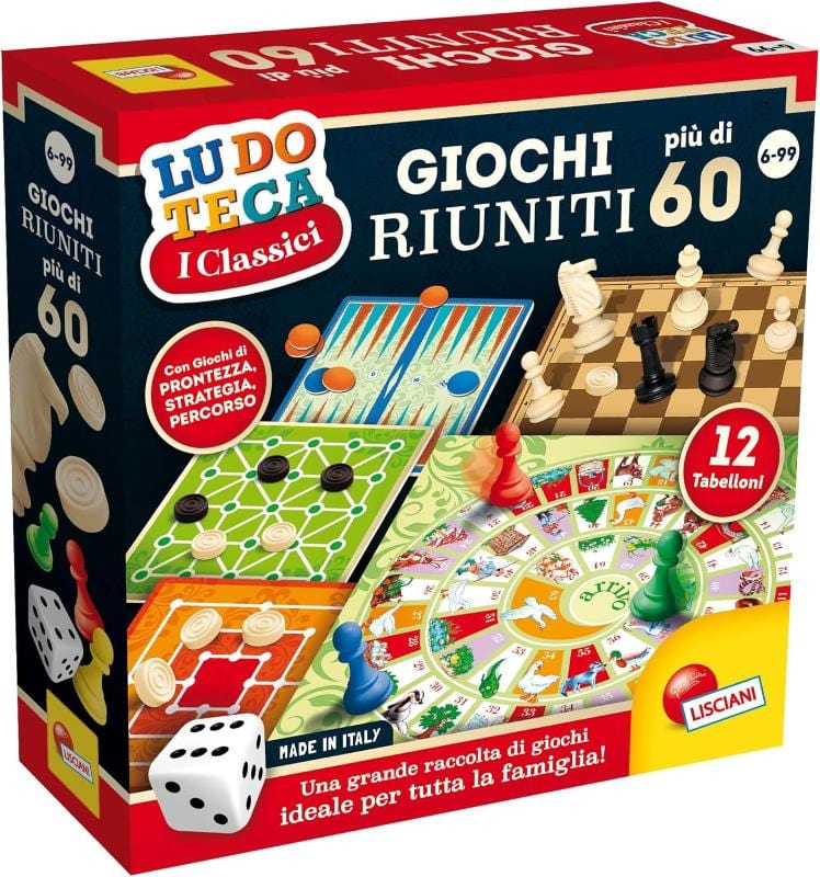 Giochi di società Ludoteca Giochi Riuniti Più di 60 - Lisciani Ludoteca Giochi Riuniti Più di 60 - Lisciani