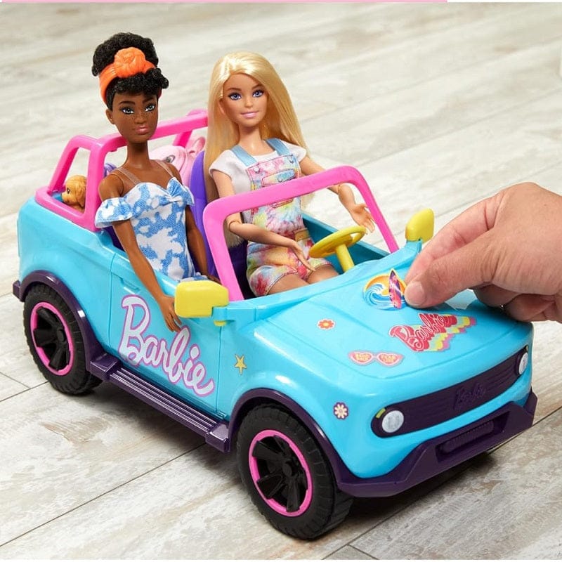 Auto radiocomandate Macchina Telecomandata Jeep di Barbie, Suv Rosa R/C due posti - HotWheels Macchina Telecomandata Jeep di Barbie, Suv Rosa R/C due posti - HotWheels