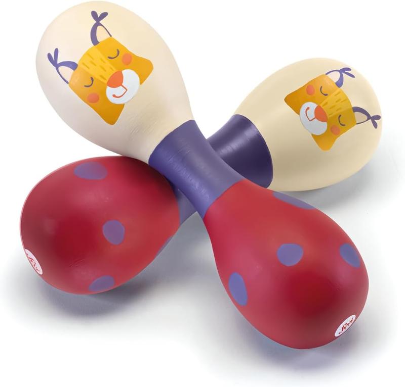 Sonagli Maracas in Legno per bambini +12 Mesi Maracas in Legno per bambini +12 Mesi