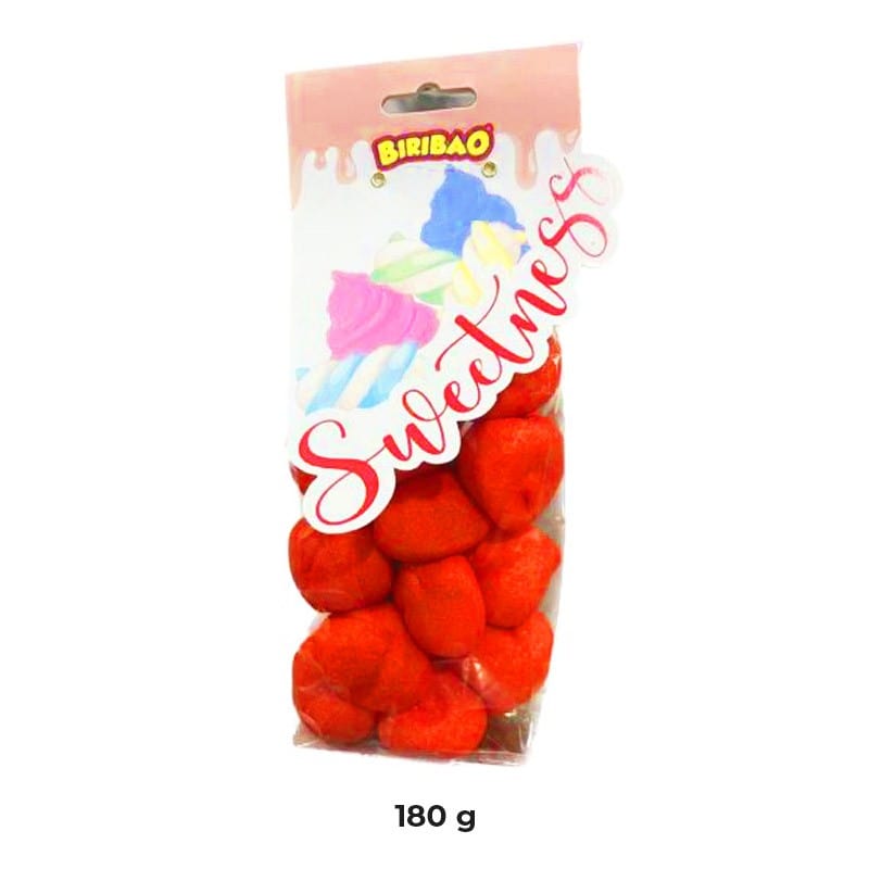 Party - Dolciumi Caramelle Marshmallow Palline Rosse Sacchetto 180gr Caramelle Marshmallow Palline Rosse Sacchetto 180gr