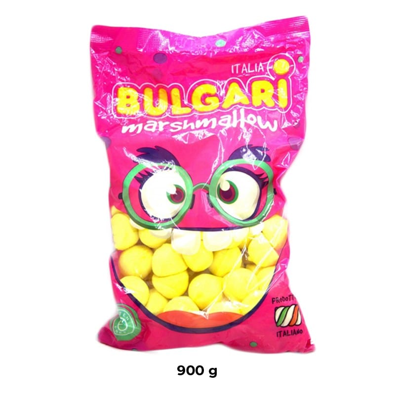 Party - Dolciumi Caramelle Marshmallow Palline Gialle 900gr - Bulgari Caramelle Marshmallow Palline Gialle 900gr - Bulgari