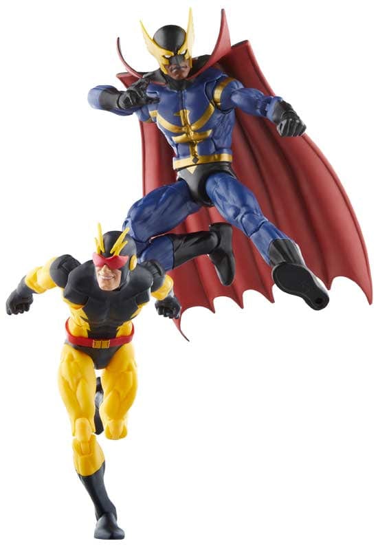 Action Figures Hasbro Marvel Legends Series, set 2 Action Figures Nighthawk e Blur Squadrone Supremo Marvel Legends, Action Figures Nighthawk e Blur Squadrone Supremo