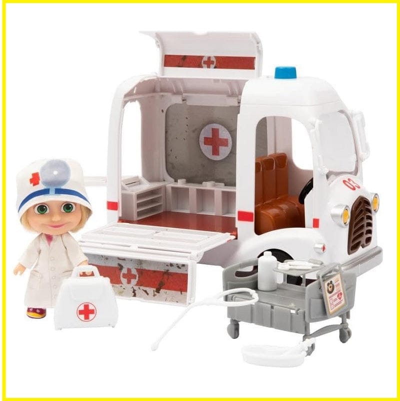 Bambole, playset e giocattoli Masha e Orso Ambulanza Playset Veicolo e Bambola Masha e Orso Ambulanza Playset Veicolo e Bambola