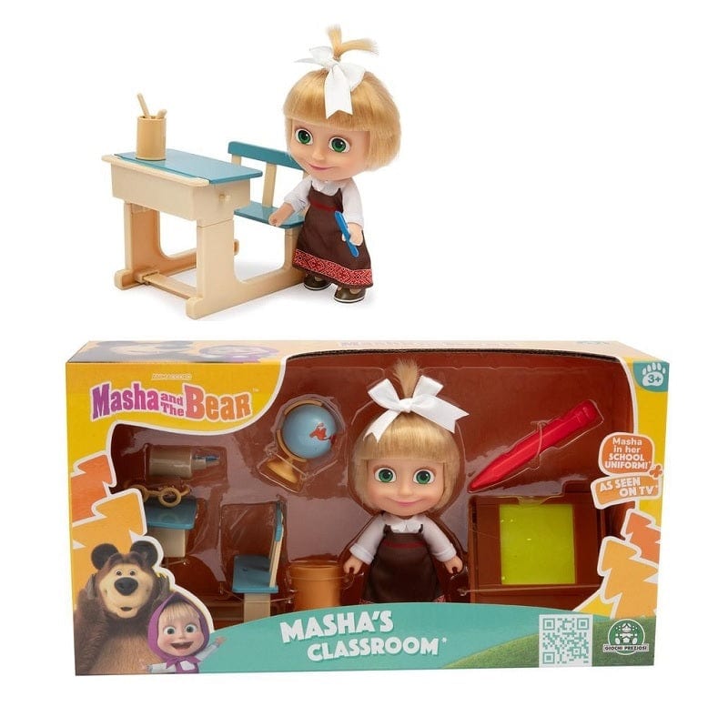 Bambole, playset e giocattoli Masha & Orso playset Classroom, Bambola con Banco Scolastico e Accessori Masha & Orso playset Classroom, Bambola con Banco Scolastico e Accessori