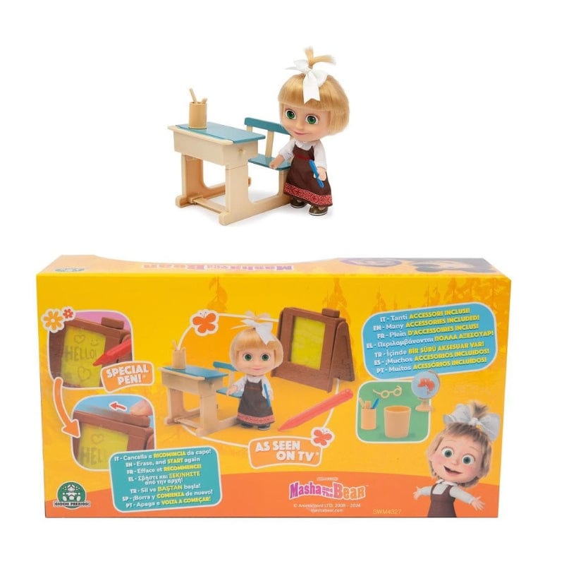 Bambole, playset e giocattoli Masha & Orso playset Classroom, Bambola con Banco Scolastico e Accessori Masha & Orso playset Classroom, Bambola con Banco Scolastico e Accessori