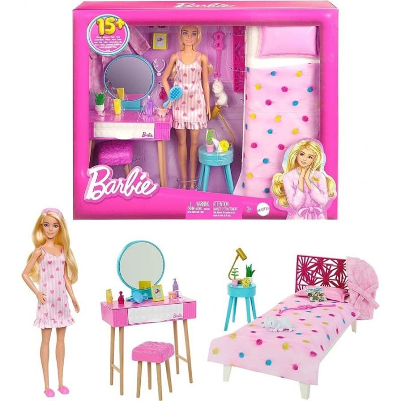 Bambole, playset e giocattoli Barbie Movie- Playset Camera da Letto, Bambola con Accessori Barbie Movie- Playset Camera da Letto, Bambola con Accessori