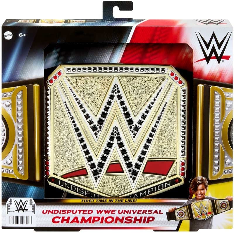 Action figure Mattel WWE Cintura Undisputed Universal Championship, lunga 91+ cm e regolabile -HYJ35 Mattel WWE Cintura Undisputed Universal Championship, lunga 91+ cm e regolabile -HYJ35