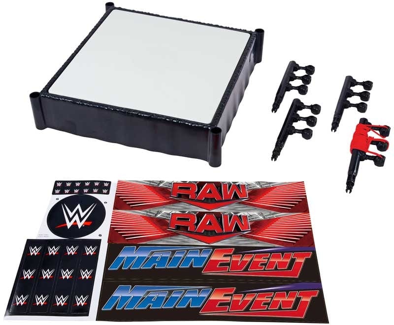 Action figure Mattel WWE Superstar Ring, playset con tappeto del ring molleggiato e corde elastiche Pro Tension 6+ anni - JDJ20 Mattel WWE Superstar Ring, playset con tappeto del ring molleggiato e corde elastiche Pro Tension 6+ anni - JDJ20