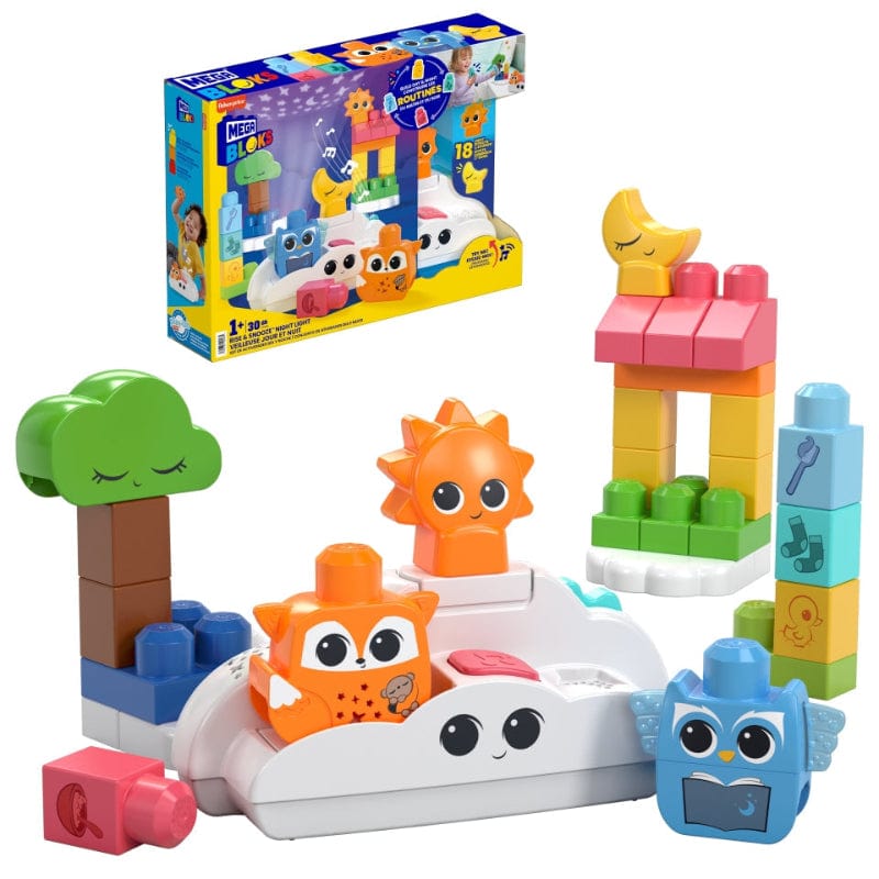 Giocattoli musicali Mega Blocks Luce Notturna Rise & Snooze Mega Blocks Luce Notturna Rise & Snooze