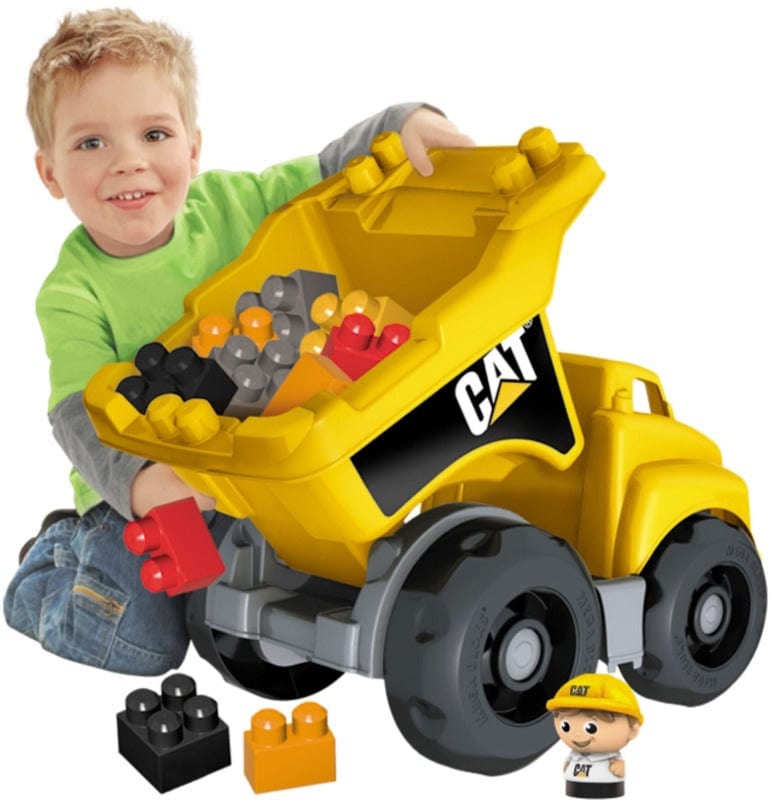 Camion e veicoli da costruzione giocattolo Mega Bloks Cat, Grande Camion con Mattoncini +12Mesi