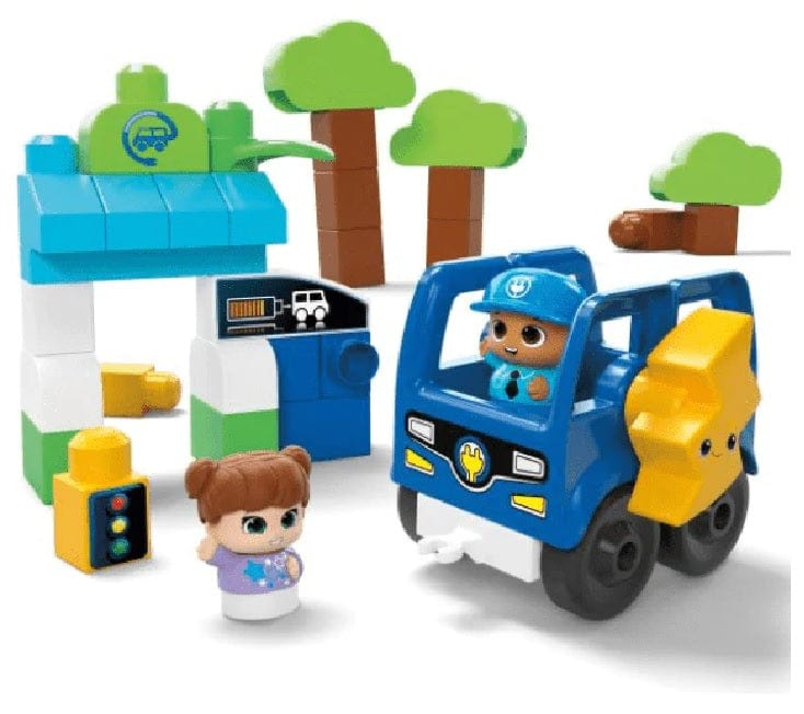 Blocchi a incastro Mega Bloks - Set Costruzioni Green Town, 36 Blocchi Grandi per Bambini da 1 Anno in sù