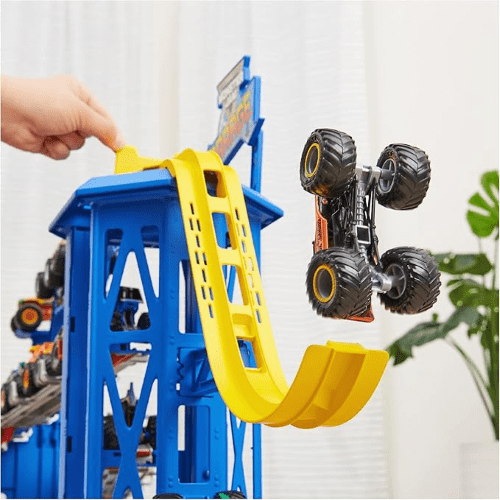 macchinine Monster Jam Mega Garage 1,2 metri con luci e suoni, Include un Veicolo in Metallo Monster Jam Mega Garage 1,2 metri con luci e suoni, Include Veicolo