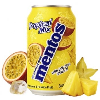 Party Mentos Drink Tropical Mix in Lattina da 340ml Mentos Drink Tropical Mix in Lattina da 340ml